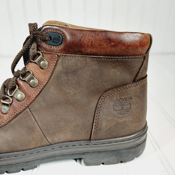 Timberland 1234 242 Hiking Nubuck Leather Brown Lace Up Boots X374 - Picture 8 of 11